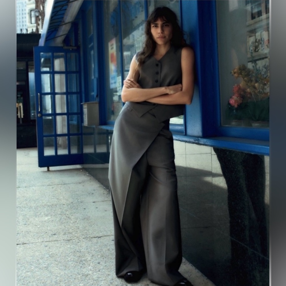 ZW two piece wool pant a vest set